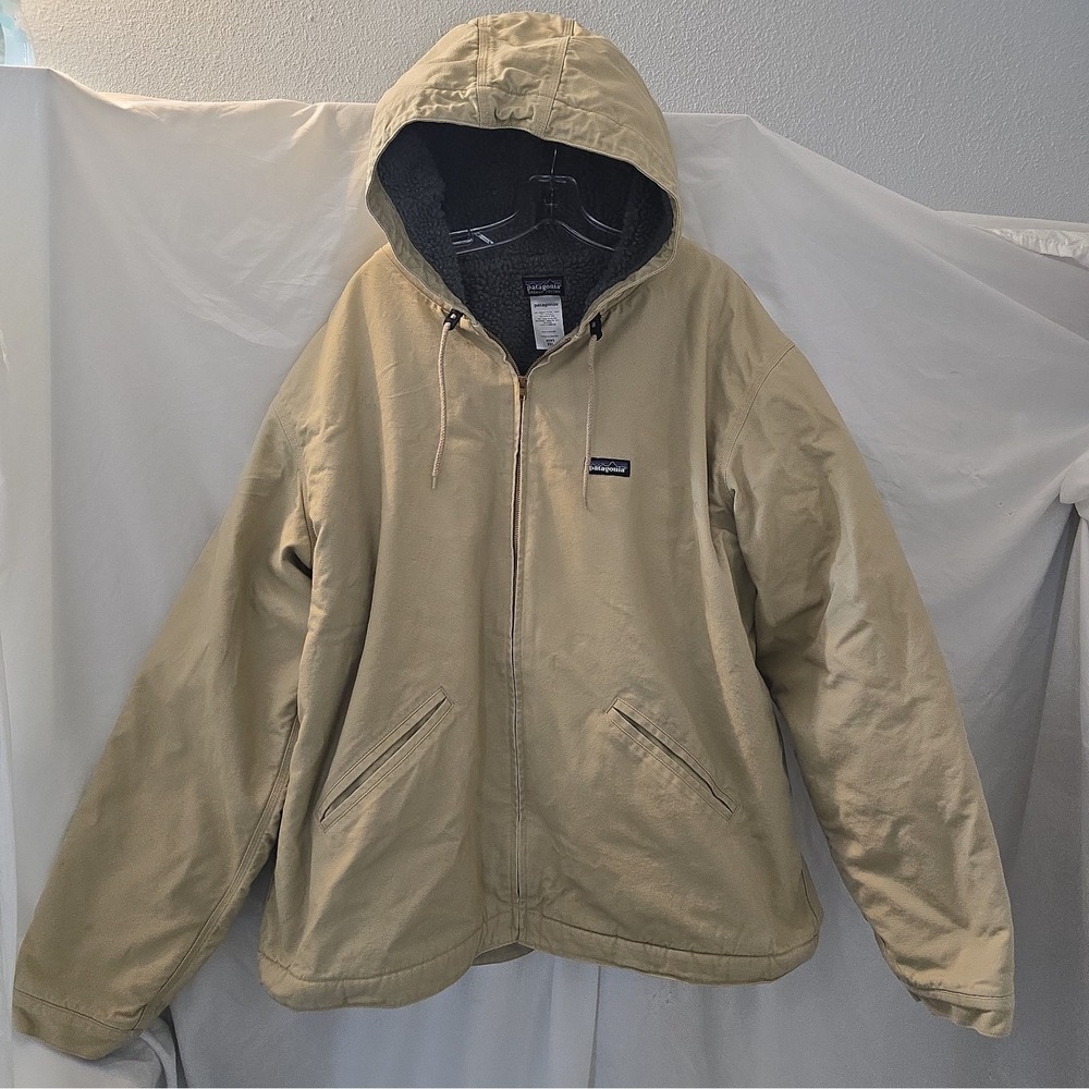 Patagonia Men's Lined Canvas Hoody Jacket Rugged Workwear Barn Chore Utility XXL
